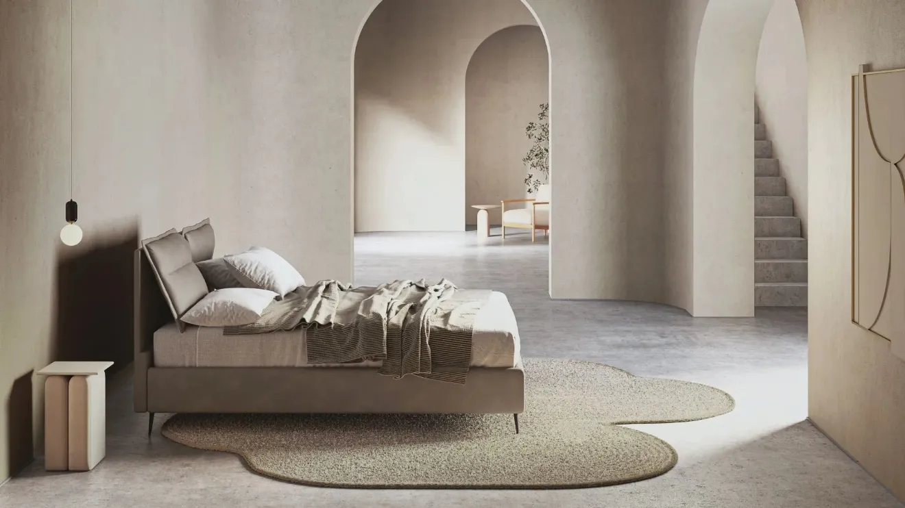 Letto in ecopelle Justine Line di Ergogreen