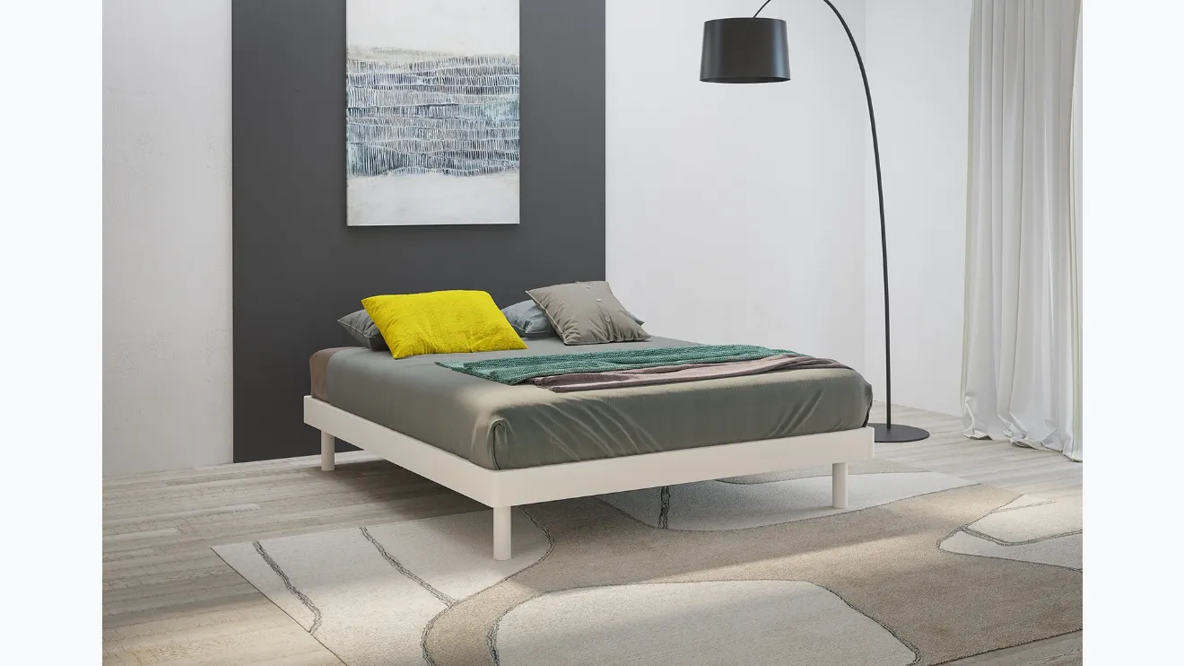 Letto sommier Reno in laccato opaco di Giessegi