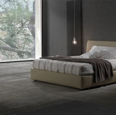 Letto in ecopelle Tracy con box contenitore di Excò