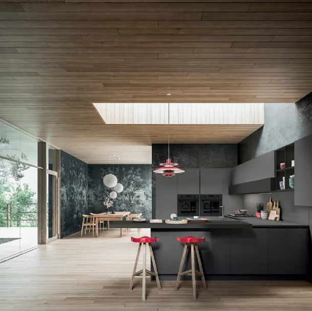 Cucina Design con penisola XXL 02B di Astra