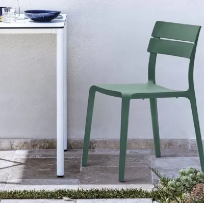 Sedia impilabile Rocket Green Outdoor di Bontempi